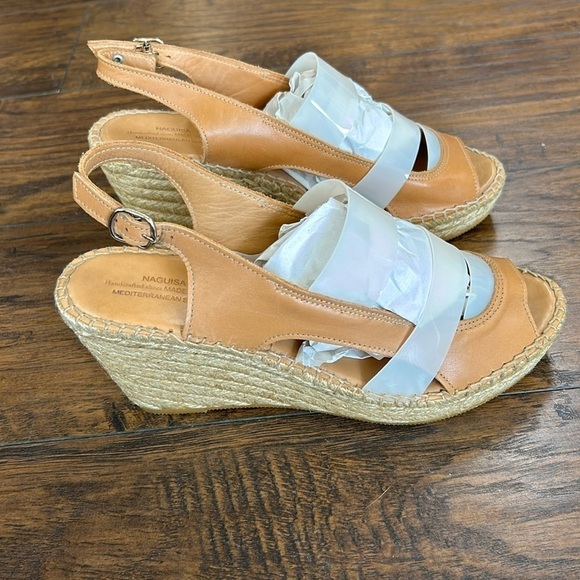 Anthropologie NAGUISA Espadrille Wedge Slingback Hand Crafted in Spain Sandals - Picture 5 of 17
